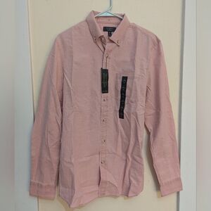 Banana Republic Men's Slim Coated Chambray Shirt in Peach